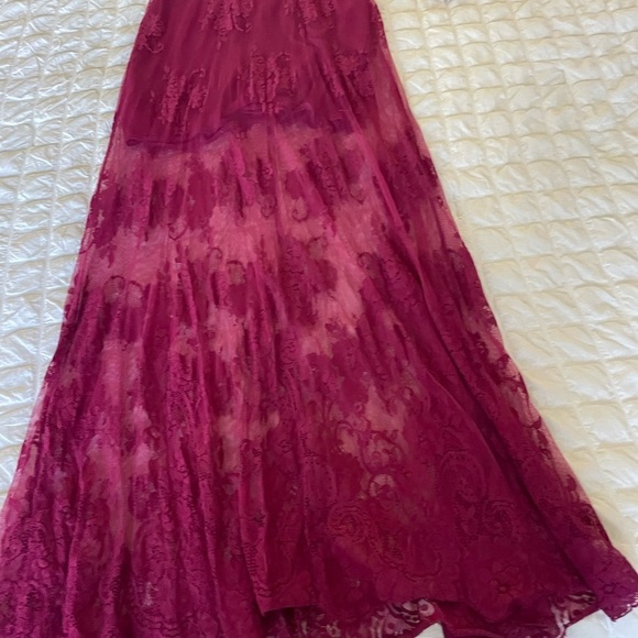 Jen’s Pirate Booty X Free People Magenta lace ethereal maxi dress - Picture 12 of 14